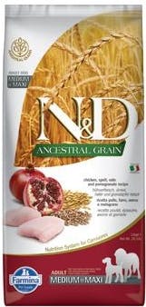 N&D Ancestral Grain Low Grain Adult Maxi Giant Chicken & Pomegranate