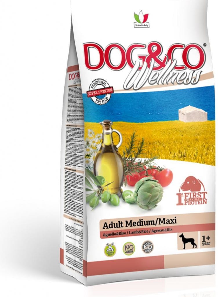 Dog&Co Wellness adult medium/maxi jehněčí s rýží
