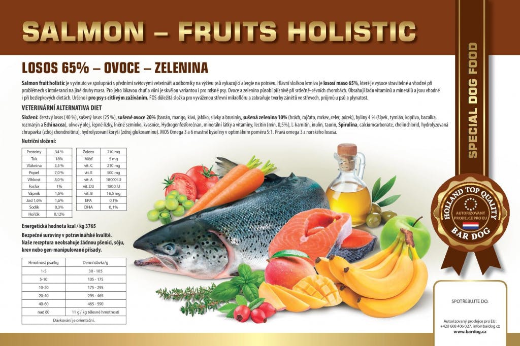 Bardog Hypoalergenní Salmon Fruits Holistic