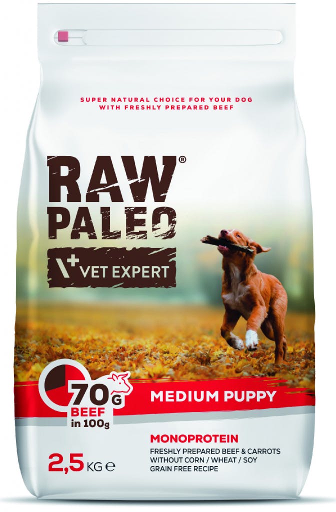 VetExpert RAW PALEO Puppy Medium Beef