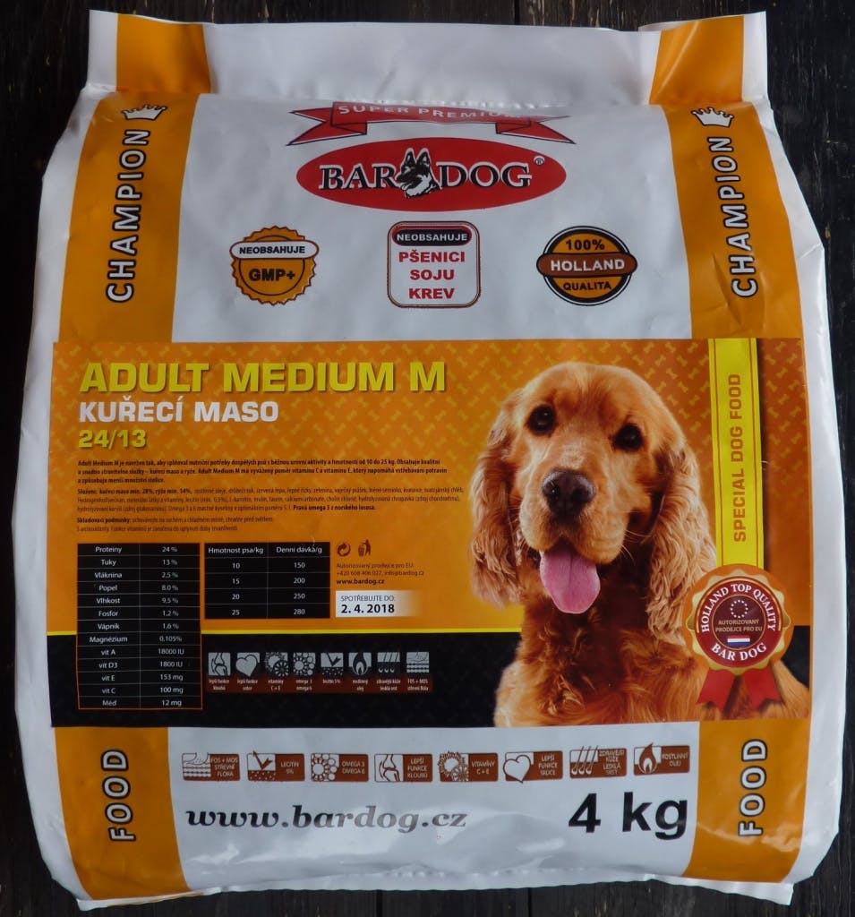 Bardog Super Premium Adult Medium Kuřecí maso 24/13