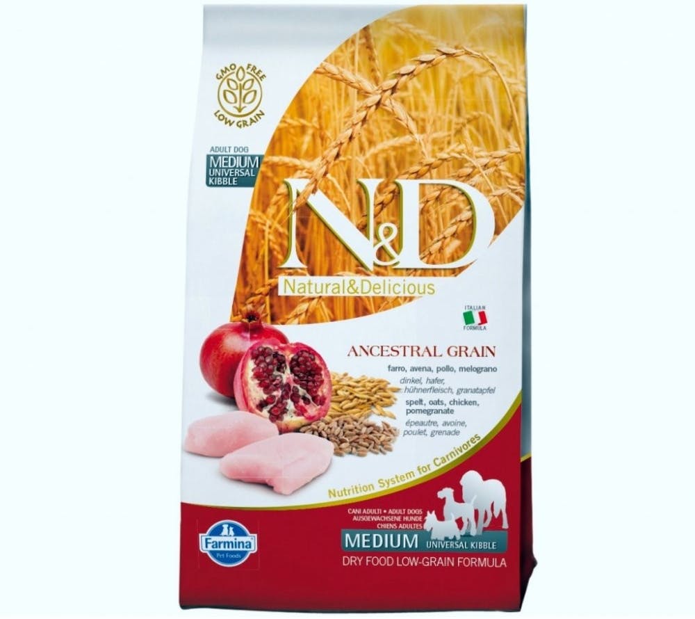 N&D Ancestral Grain Adult Medium & Maxi spelt oats and pomegranate