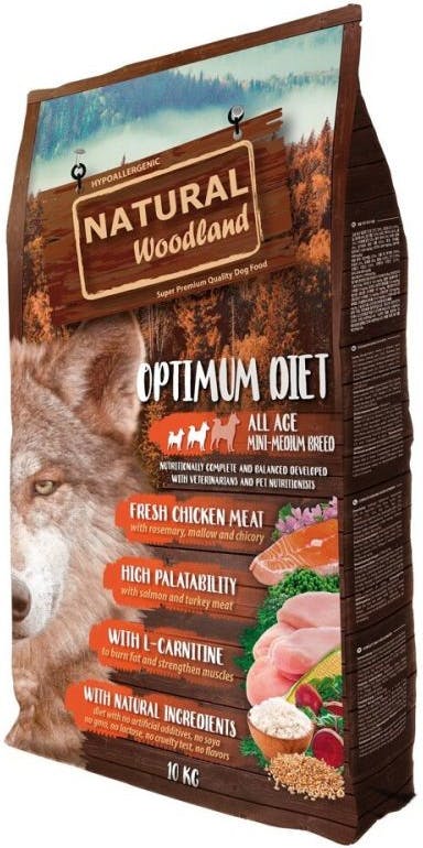 Natural Woodland Optimum Diet Mini & Medium/ krůta,kuře/