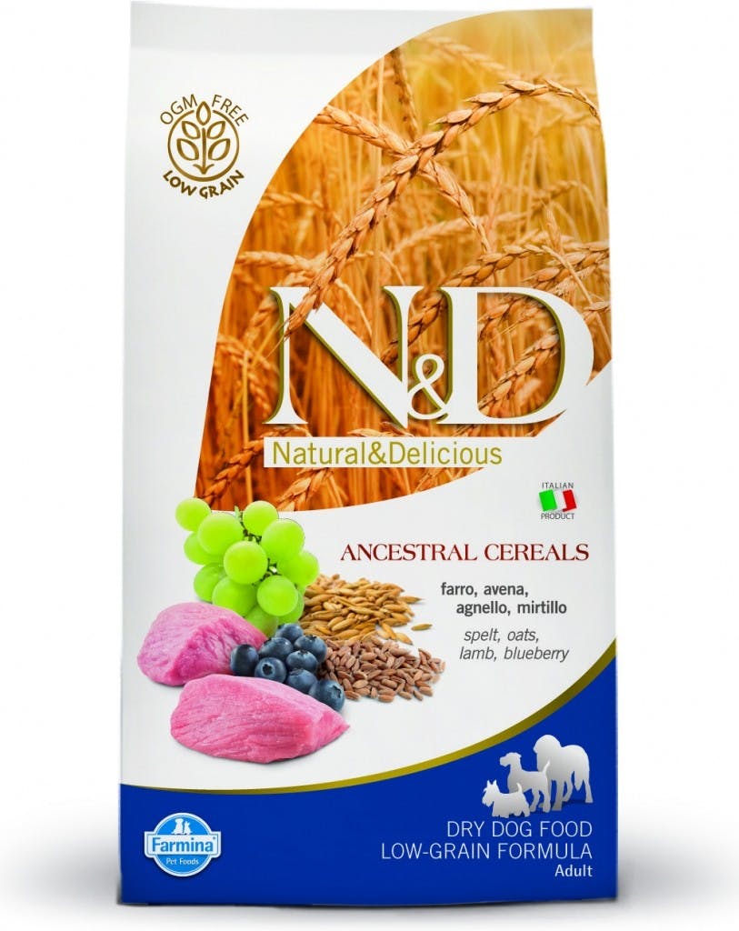 N&D Ancestral Grain Low Grain Adult Medium & Large Lamb & Blueberry