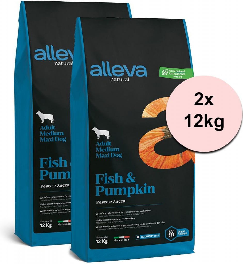 Alleva Natural Adult Medium / Maxi Fish and Pumpkin