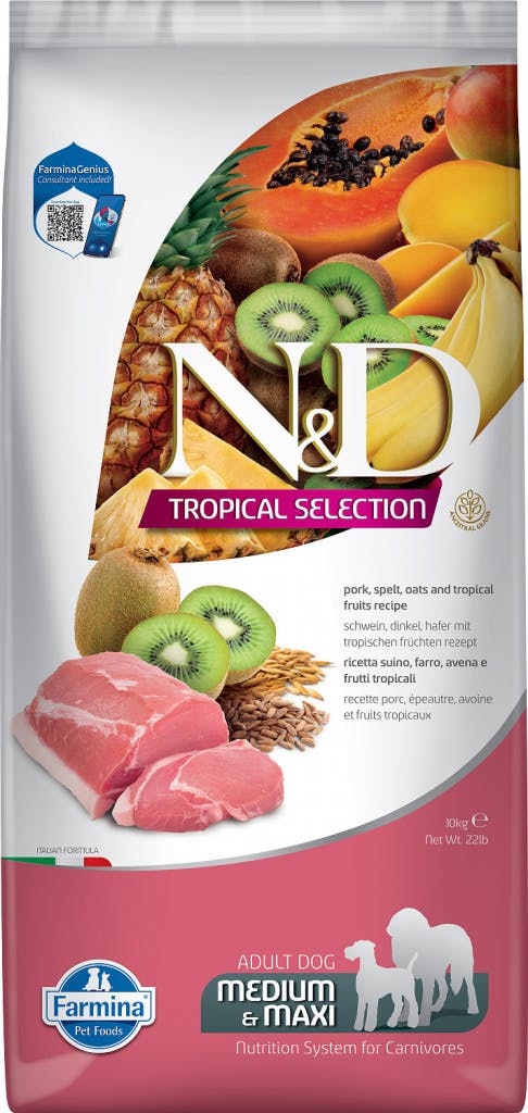 N&D Tropical Selection adult medium & maxi pork