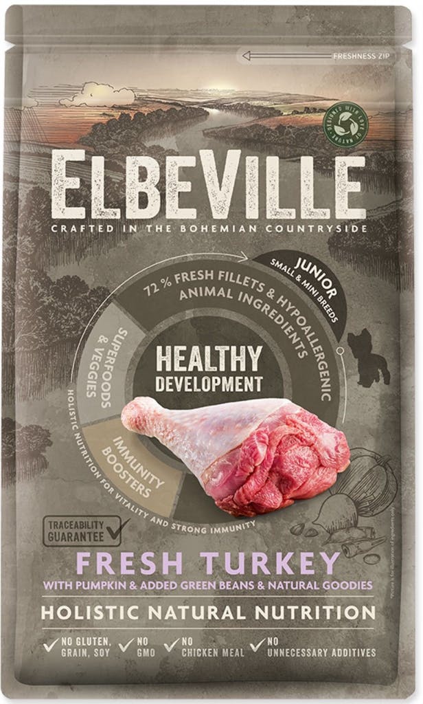 Elbeville Puppy and Junior Mini Fresh Turkey Healthy Development