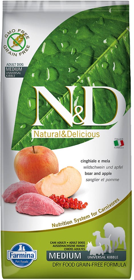 N&D Prime Adult Medium & Maxi Grain Free Wild Boar & Apple
