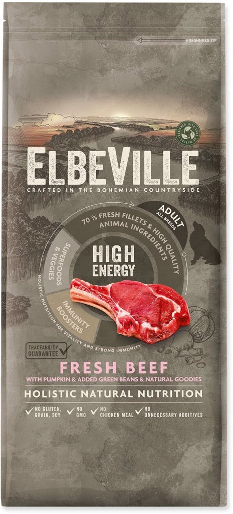 Elbeville Adult All Breeds Fresh Beef High Energy