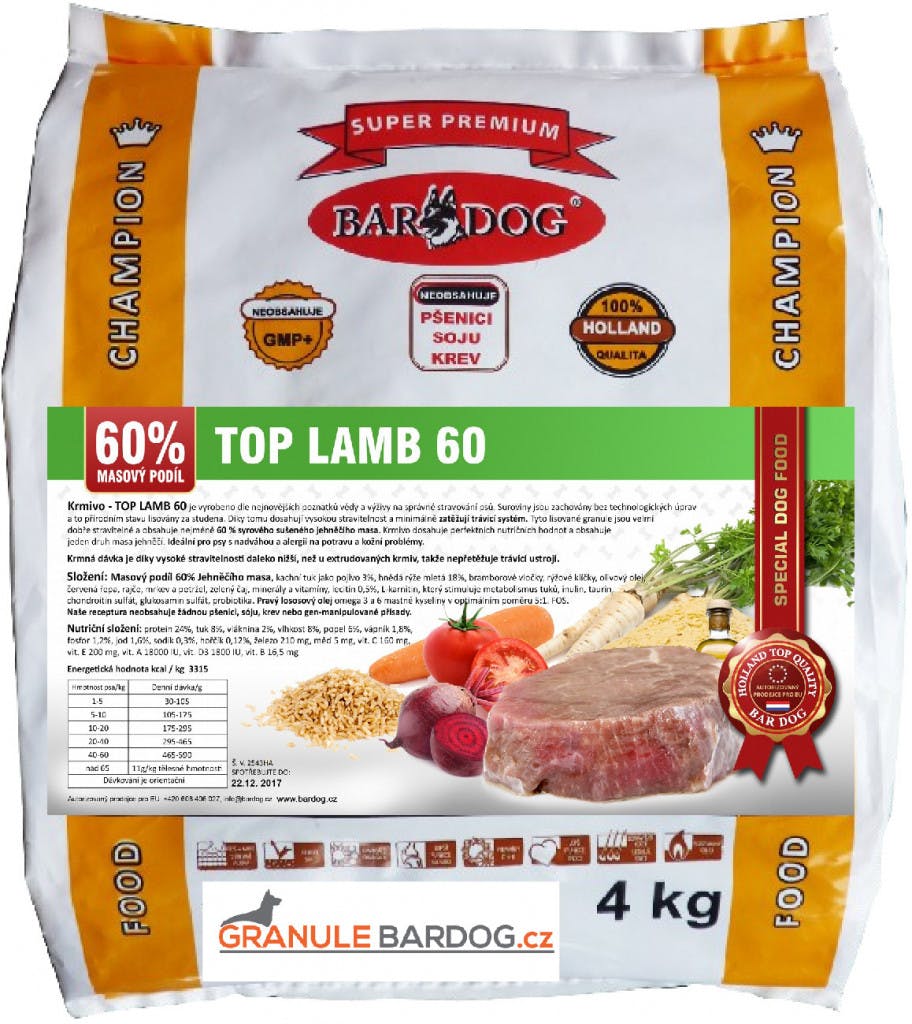 Bardog Super Premium Top Lamb 60