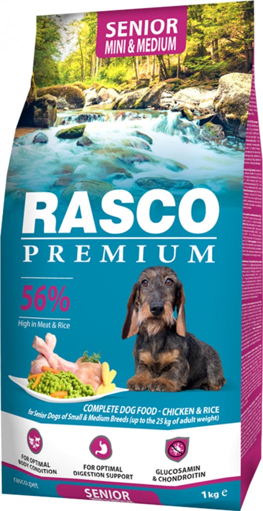 Rasco Premium Senior Mini & Medium kuře s rýží