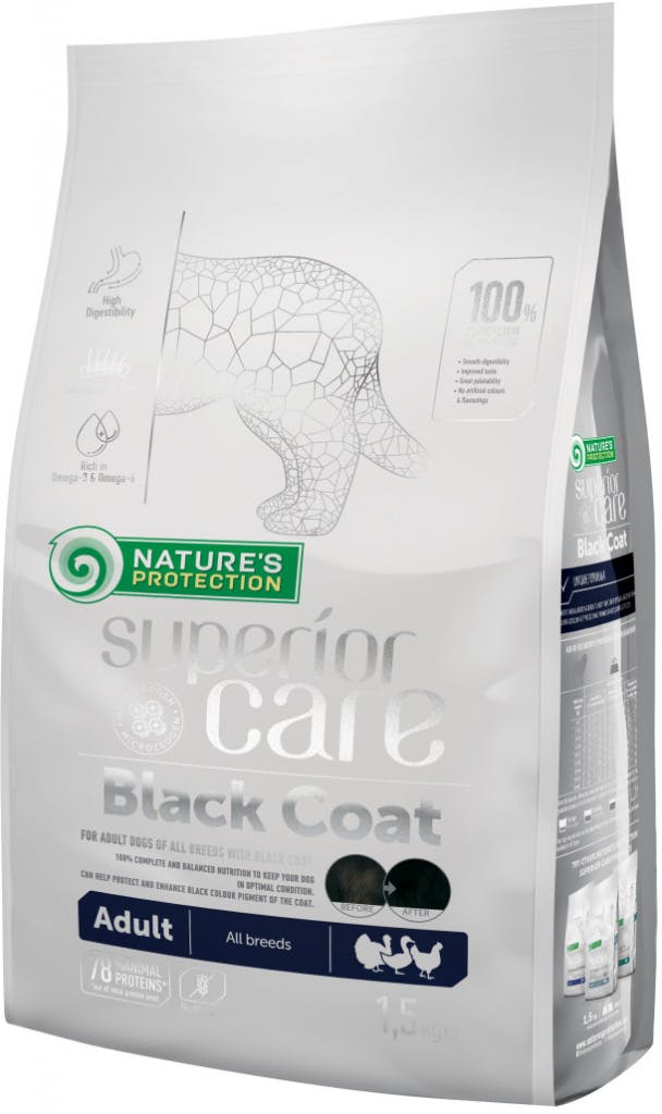 Nature's Protection Superior Care Black Coat Adult