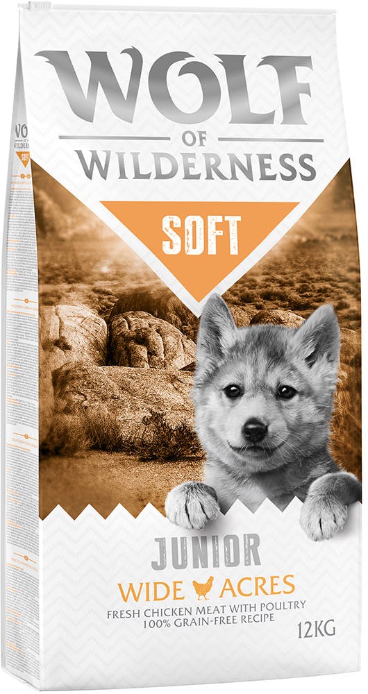 Wolf of Wilderness Soft Junior Wide Acres kuřecí