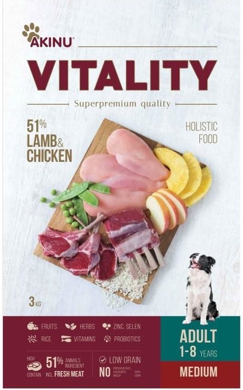 Akinu Vitality Adult medium lamb & chicken