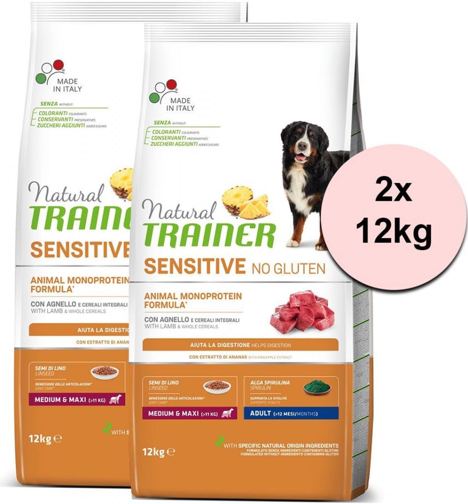 Trainer Natural Sensitive No Gluten Adult Medium & Maxi Jehněčí