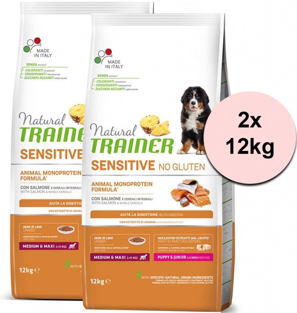 Trainer Natural Sensitive No Gluten Puppy & Junior M/M losos