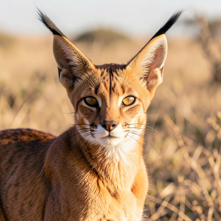 Caracal divoká kočka a její vlastnosti - ilustrační foto