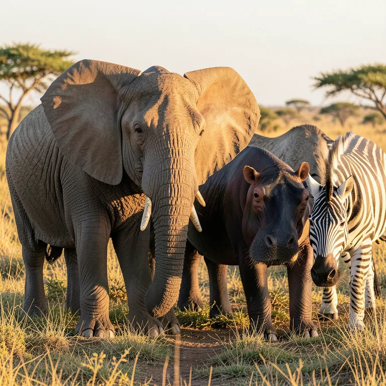 Typická africká zvířata a jejich popis - ilustrační foto