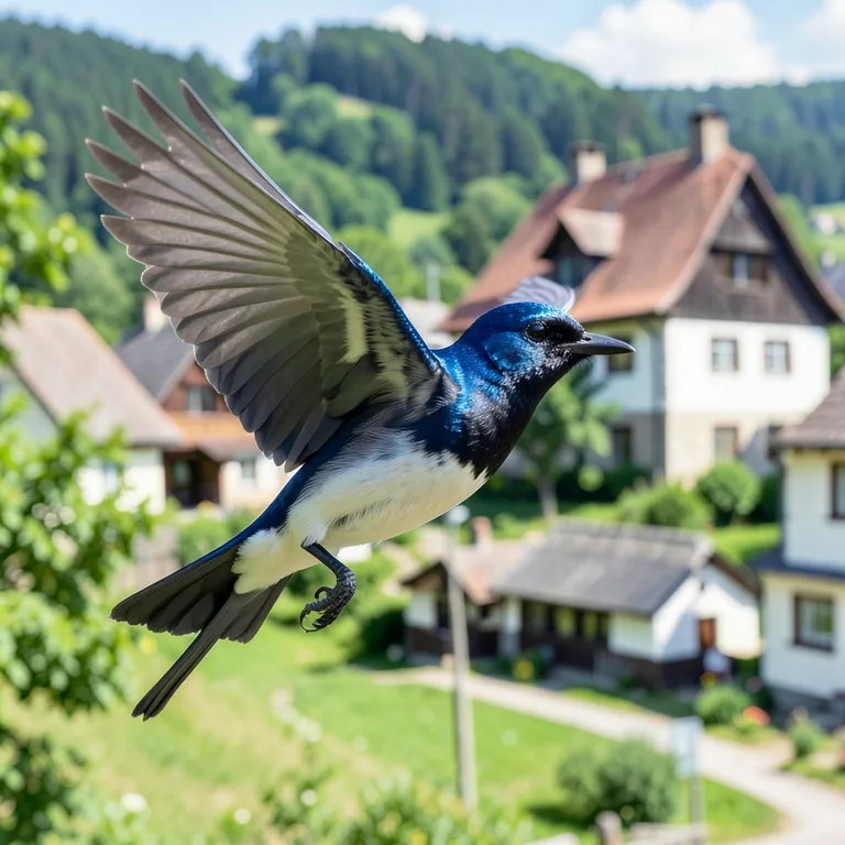 Jiřička obecná a ptáci v letu - ilustrační foto